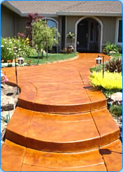 Coating Specialties - Concrete Walkway with Acid Stain